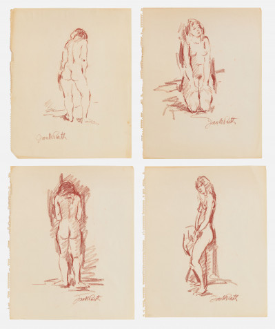 Image for Lot Jan de Ruth - Four Nude Studies
