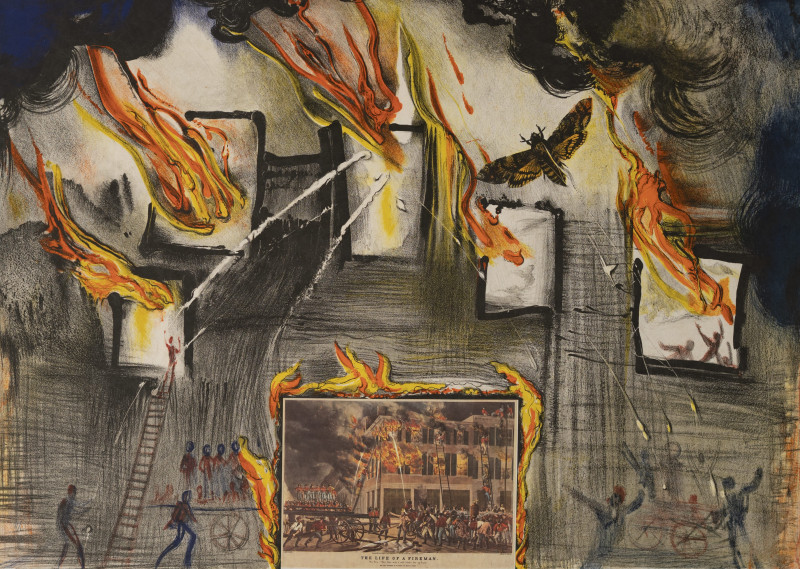 Salvador Dali - Currier &amp; Ives series: Fire Fire Fire