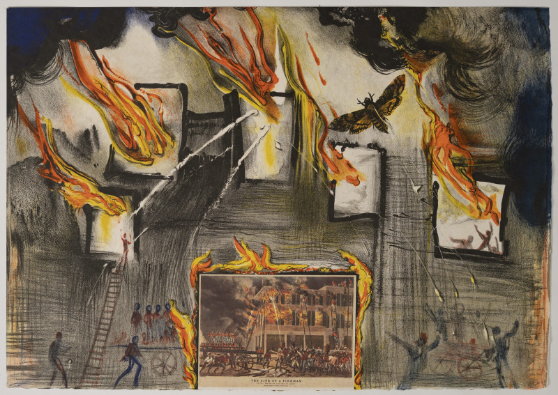 Salvador Dali - Currier &amp; Ives series: Fire Fire Fire