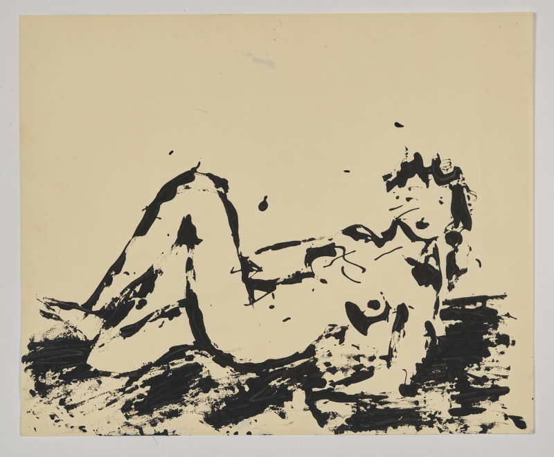 Unknown Artist - Group, two (2) works, silhouette and reclining nude