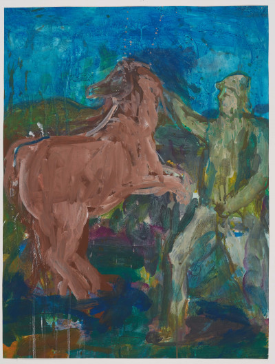 Unknown Artist - Untitled (Man and horse)