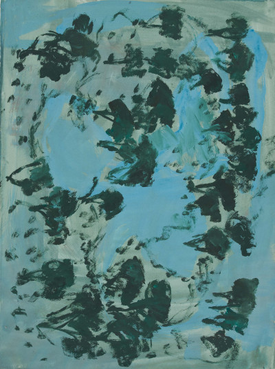 David Rankin - Untitled (Green on blue)