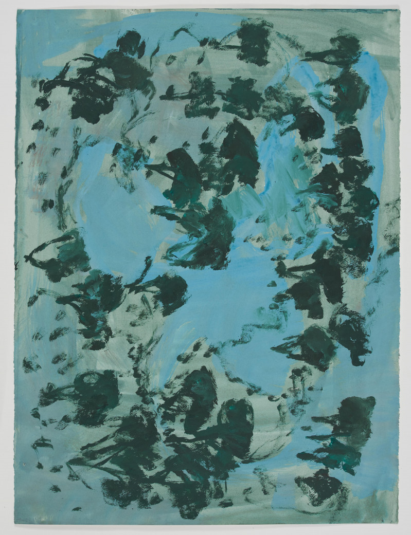 David Rankin - Untitled (Green on blue)