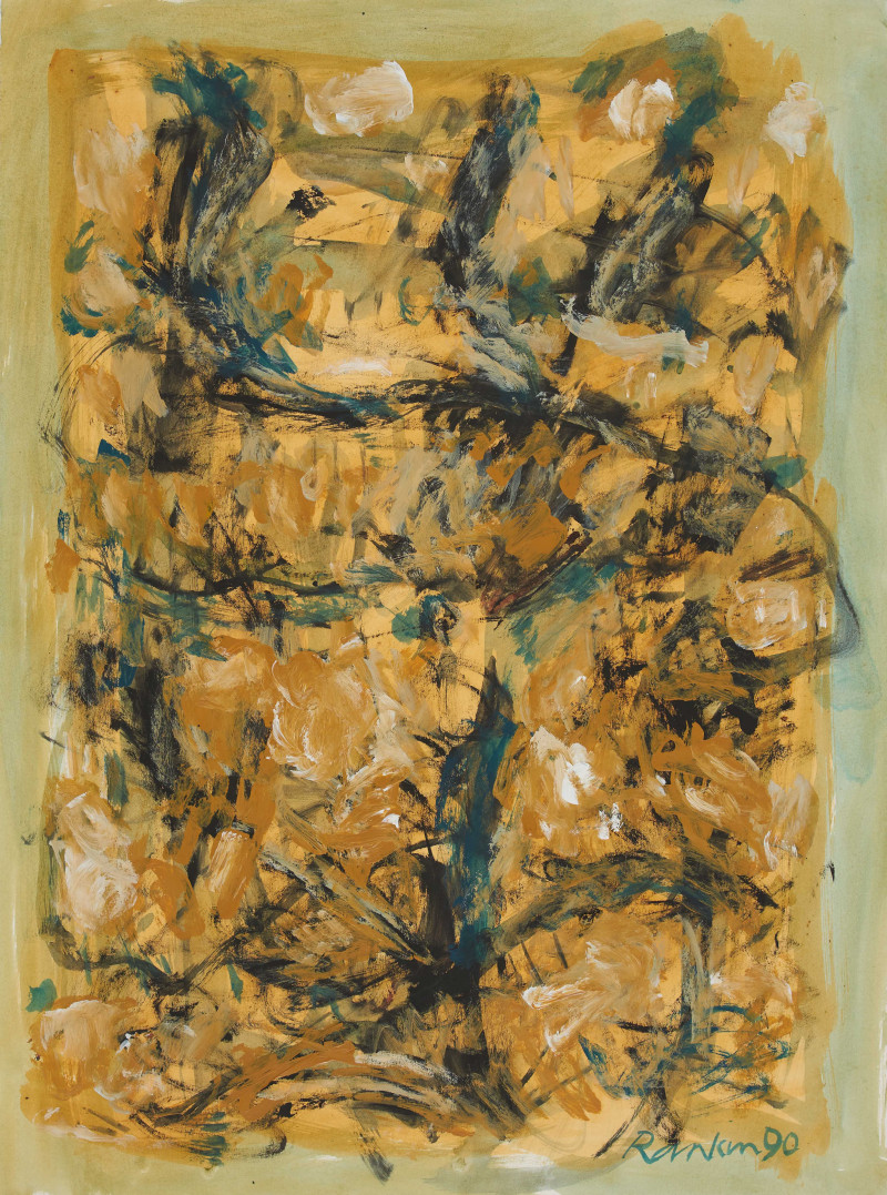 David Rankin - Untitled (Green on yellow)