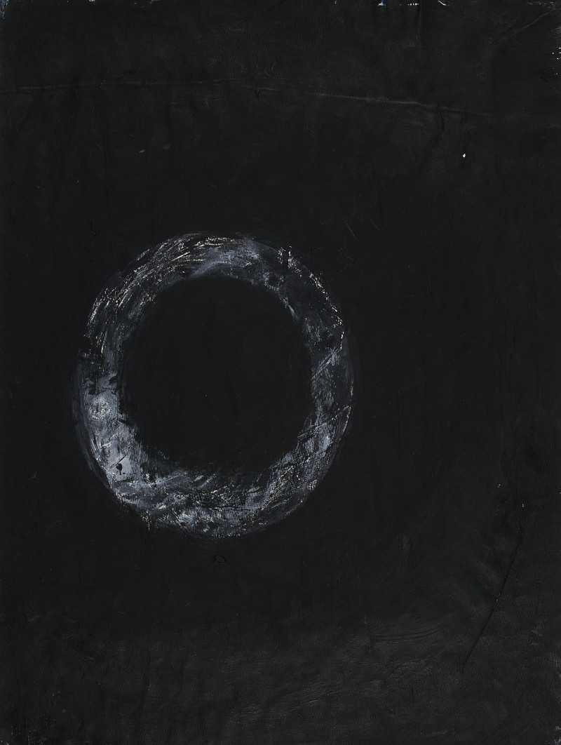 Unknown Artist - Untitled (White circle on black)