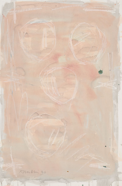 Image for Lot David Rankin - Untitled (Pale pink on white)