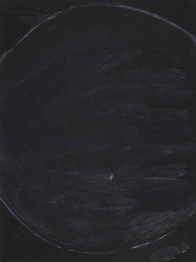 Unknown Artist - Untitled (Black circle on black rectangle)
