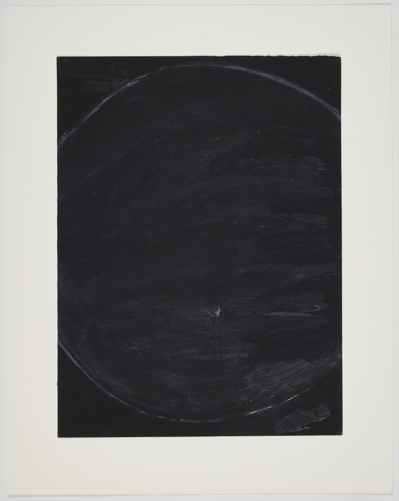 Unknown Artist - Untitled (Black circle on black rectangle)