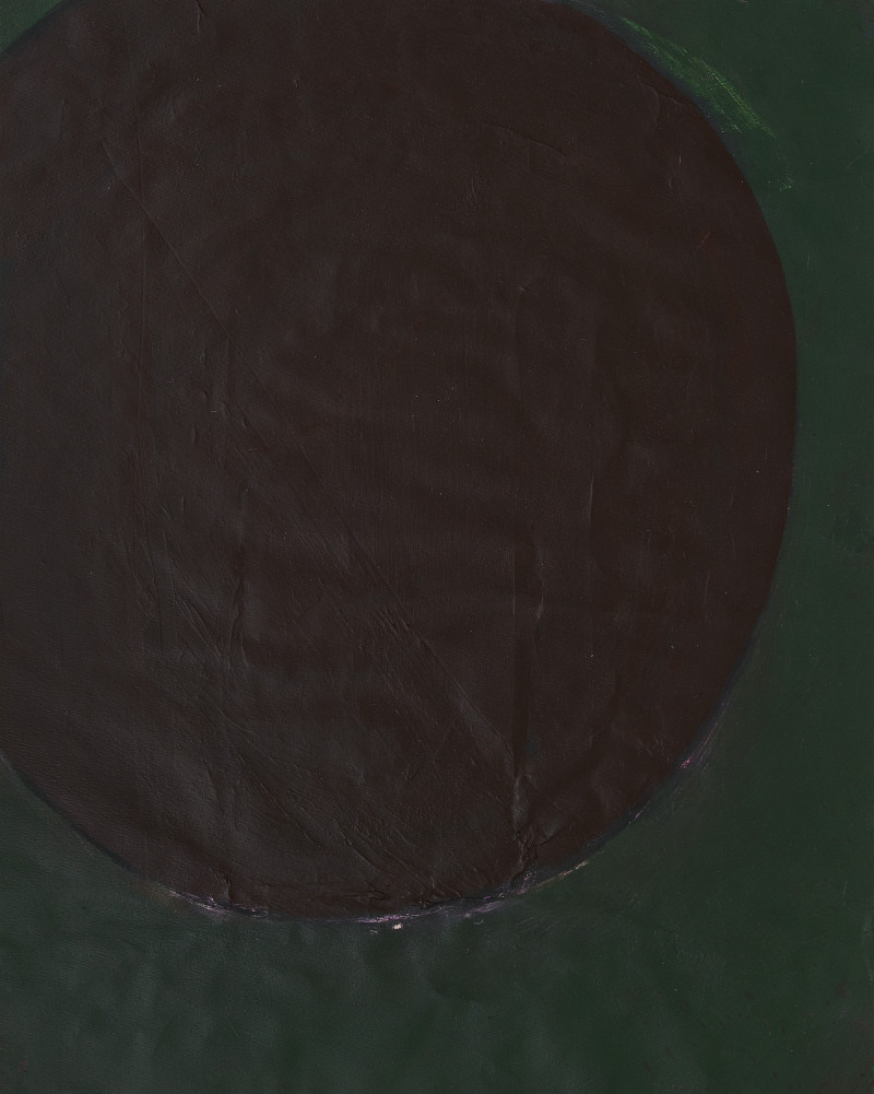 Unknown Artist - Untitled (Black circle on green)