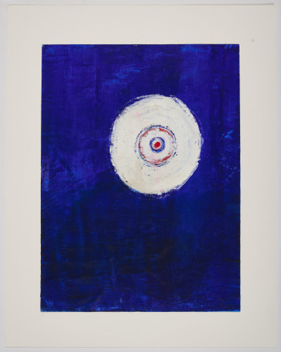 Unknown Artist - Untitled (White circle on blue)