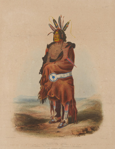 Image for Lot Charles Bodmer (attributed) - Pachtuwa-Chta, An Arikara Warrior