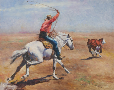 Image for Lot Pál Fried - Cowboy with Lasso