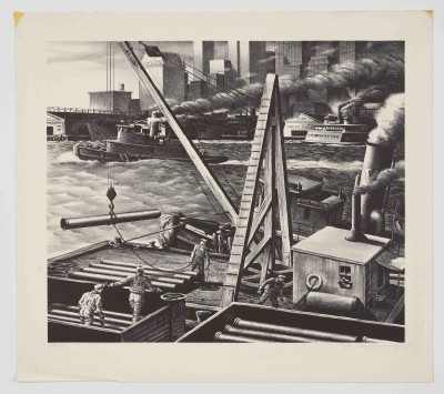 Edward Arthur Wilson - Untitled (Shipping yard)