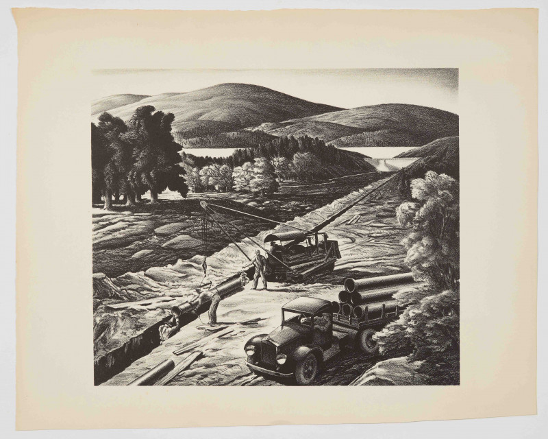 Edward Arthur Wilson - Group, ten (10) pipe construction prints