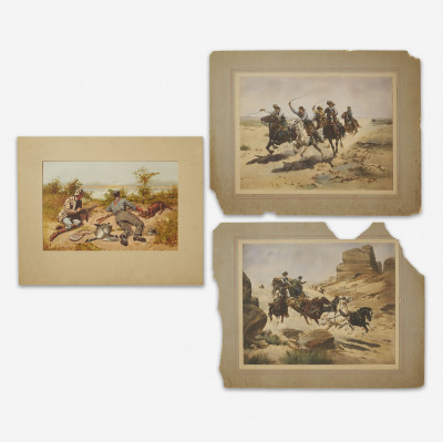 Image for Lot Frederic Remington - Group of three (3) Western scenes