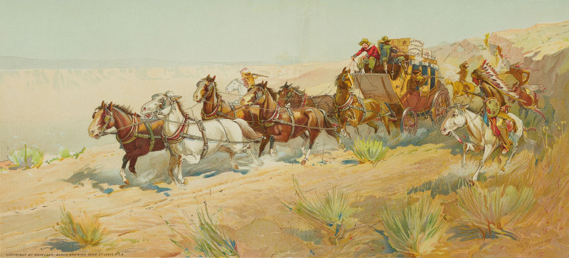 Frederic Remington - Five (5) Anheuser-Busch Western scenes