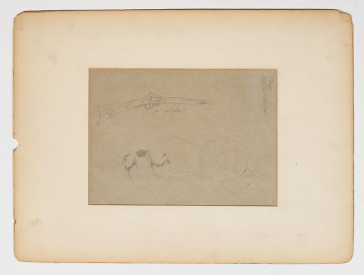 Frederic Remington (attributed) - Group, five studies on three (3) sheets