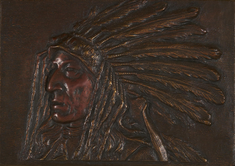 Henry Farny - Untitled (Native American chief relief)