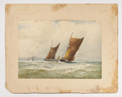 Various Artists - Group, two (2) Castle and sailing scene