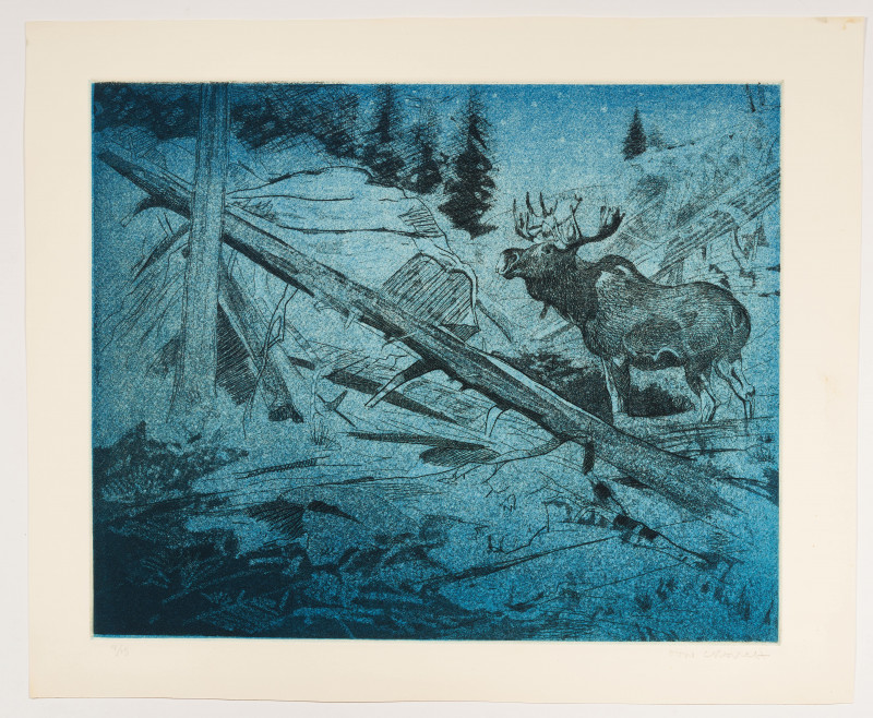 Don Crouch - Group, three (3) 1 Elk, 2 Moose scenes