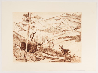Don Crouch - Group, three (3) Mountain animals