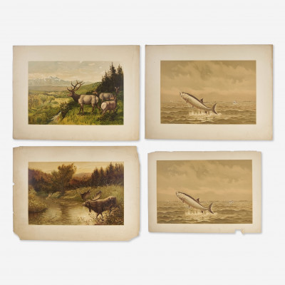 Image for Lot Various Artists - Group, four (4) Wildlife scenes