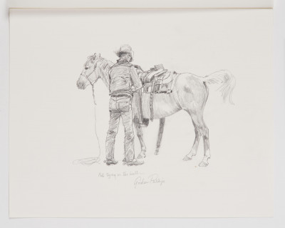 Gordon Phillips - Group, four (4) cowboy sketches