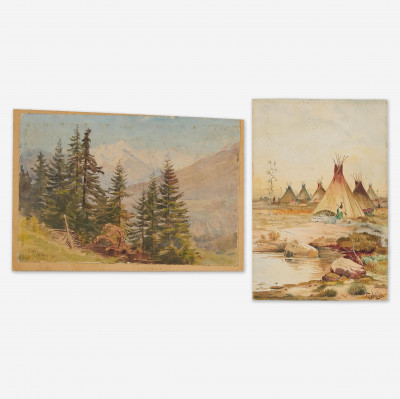 Image for Lot Various Artists - Group, two (2) Western scenes