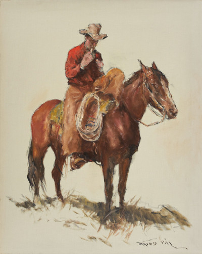 Image for Lot Pál Fried - Cowboy on Horse