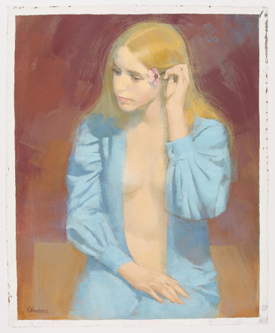 Steven Chudova - Semi Nude in Blue