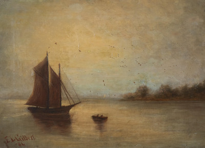 Unknown Artist - Sailboat and Dinghy