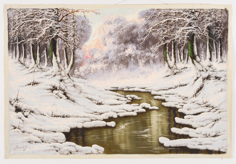 Josef Dande - Sunset Snow Stream
