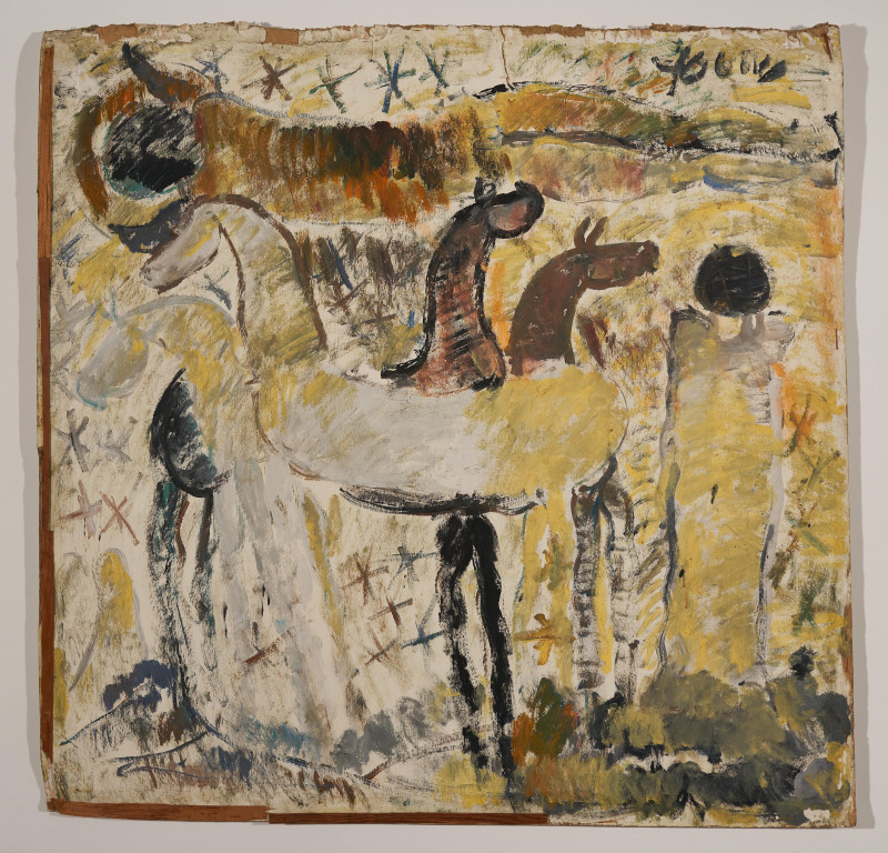 Purvis Young - Untitled (Composition with horses)