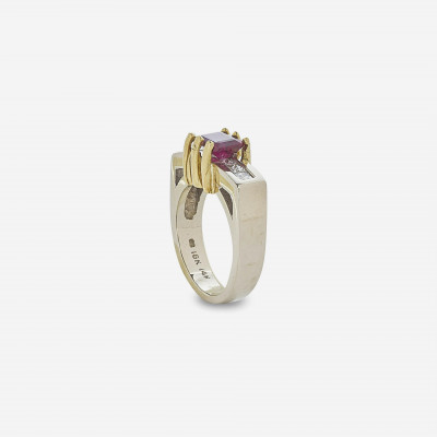 Art Deco Ruby &amp; Diamond Ring