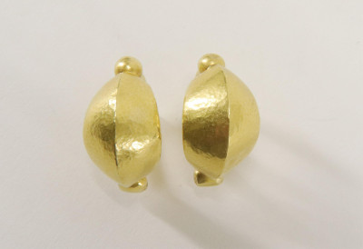 Ilias Lalaounis Hammered 18k Earrings