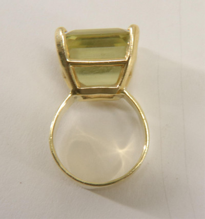 Yellow Citrine Cocktail Ring