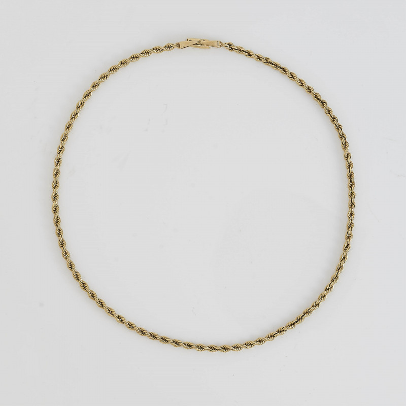 14K Yellow Gold Rope Twist Necklace