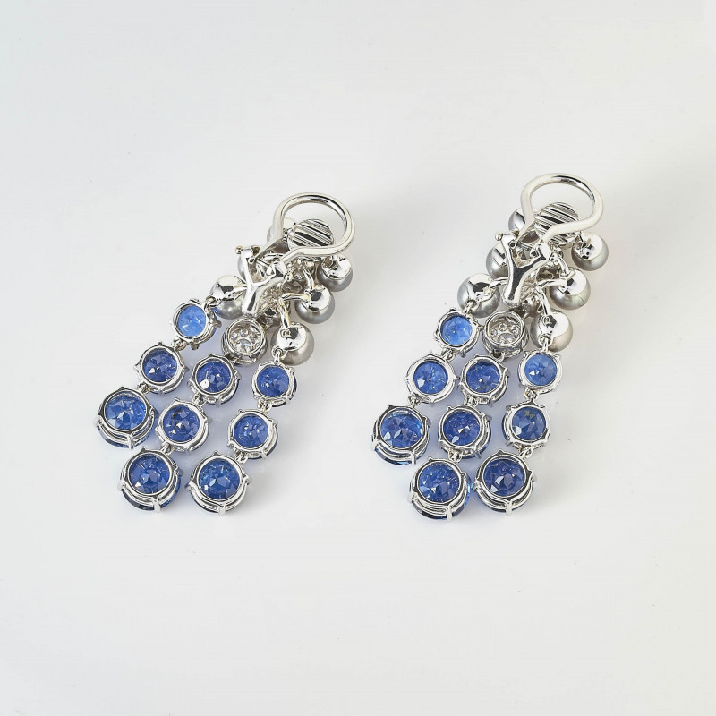 Seaman Schepps Diamond &amp; Sapphire Earrings