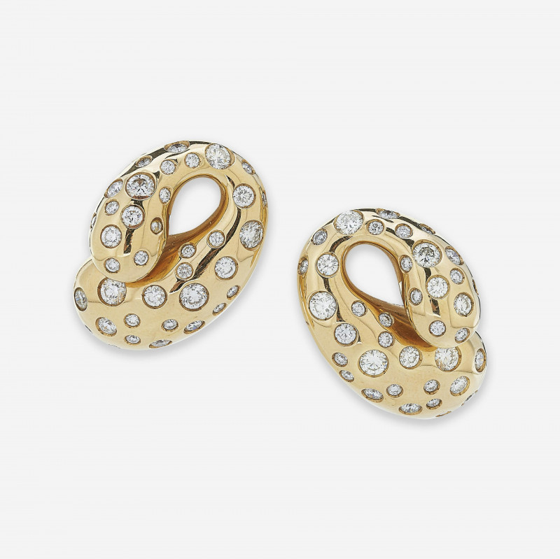 de Grisogono 18k and Diamond Earrings