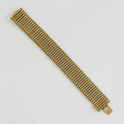 Image for Lot Art Deco 18k Gold Integral Link Bracelet
