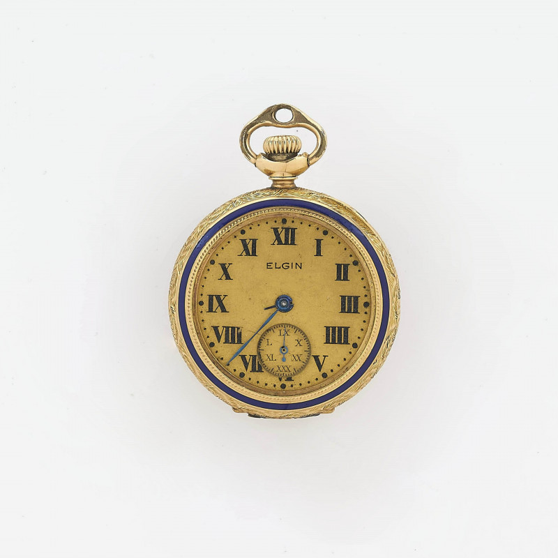 Art Deco 14k Ladies Elgin Pocket Watch