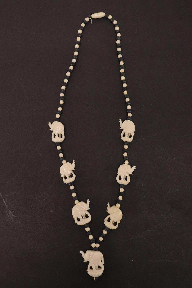 Group of Carved Bone Necklaces