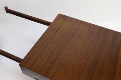 French Art Deco Mahogany Parsons Table, c.1935