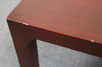 Contemporary Scarlet Veneered Coffee Table