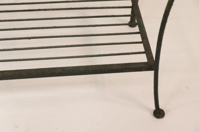 French Provincial Style Painted Iron Baker's Rack