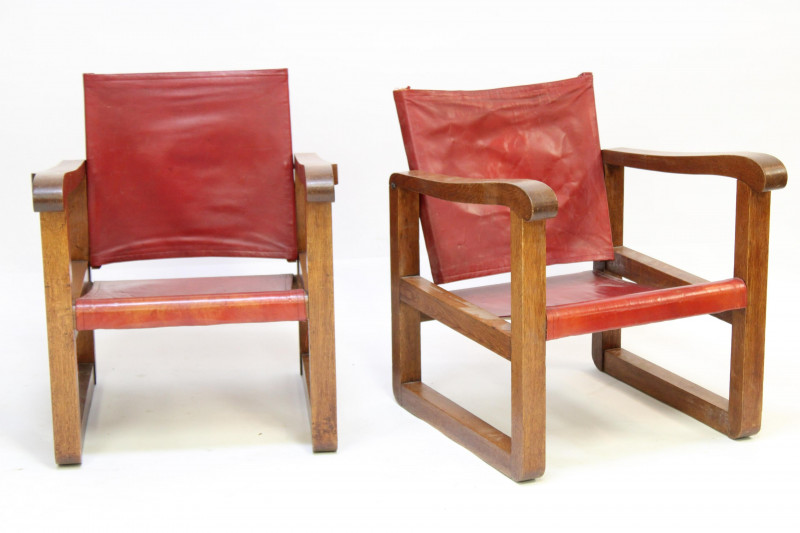 Pair of French 1940s Arm Chairs