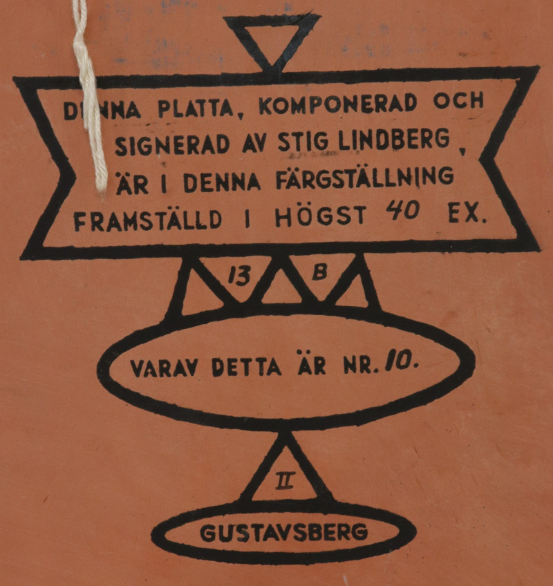 Stig Lindberg for Gustavsberg, Ceramic Wall Plaque