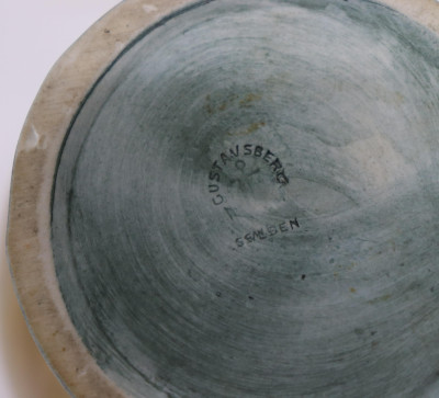 Stalhane Green Ceramic Bowl, Rorstrand &amp; Vase