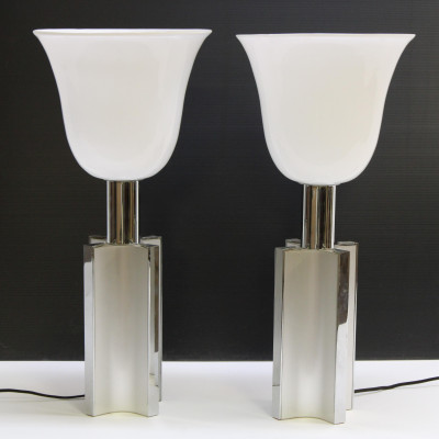 Pair of Mid Century Metal Table Lamps