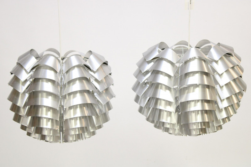 Two Poul Henningsen Style Chandeliers